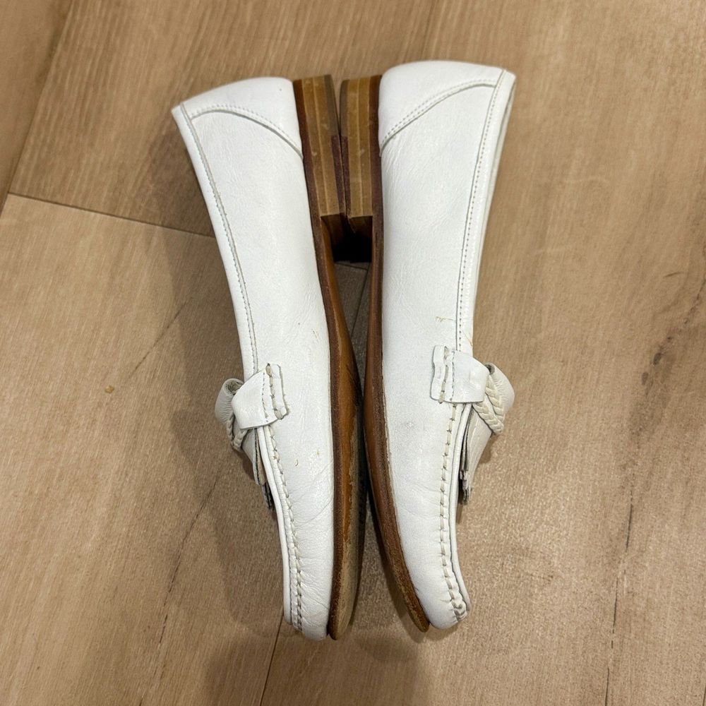 Bally Margy White Tassel Leather Loafer, Size 6.5 - Picture 5 of 6
